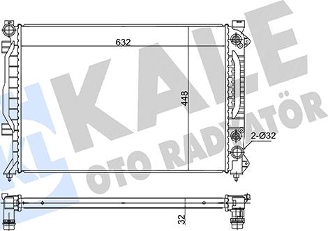 KALE OTO RADYATÖR 363290 - Радіатор, охолодження двигуна autocars.com.ua