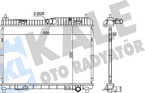 KALE OTO RADYATÖR 363510 - Радіатор, охолодження двигуна autocars.com.ua