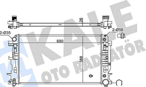 KALE OTO RADYATÖR 363530 - Радіатор, охолодження двигуна autocars.com.ua