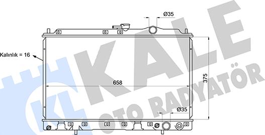 KALE OTO RADYATÖR 363545 - Радіатор, охолодження двигуна autocars.com.ua