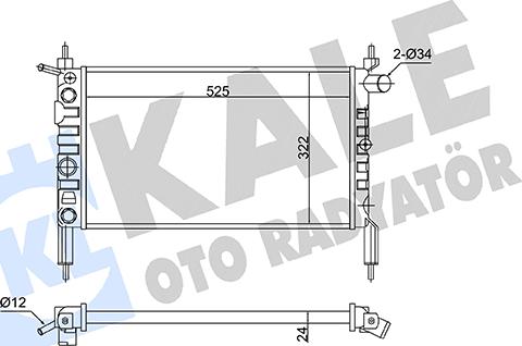 KALE OTO RADYATÖR 363550 - Радіатор, охолодження двигуна autocars.com.ua