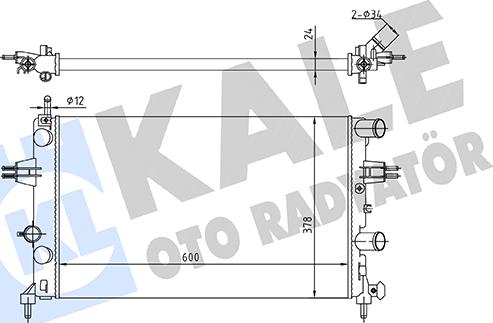 KALE OTO RADYATÖR 363555 - Радіатор, охолодження двигуна autocars.com.ua