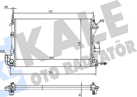 KALE OTO RADYATÖR 363575 - Радіатор, охолодження двигуна autocars.com.ua