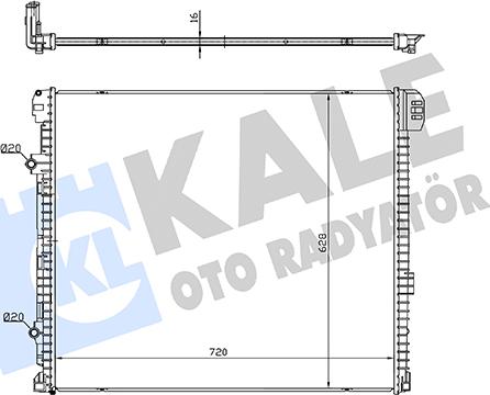 KALE OTO RADYATÖR 363585 - Низькотемпературний охолоджувач, інтеркулер autocars.com.ua