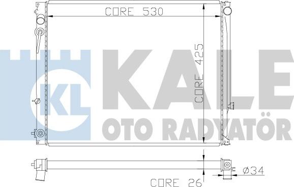 KALE OTO RADYATÖR 363600 - Радіатор, охолодження двигуна autocars.com.ua