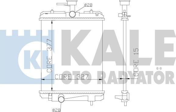 KALE OTO RADYATÖR 364400 - Радіатор, охолодження двигуна autocars.com.ua