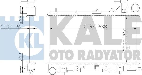 KALE OTO RADYATÖR 364800 - Радіатор, охолодження двигуна autocars.com.ua