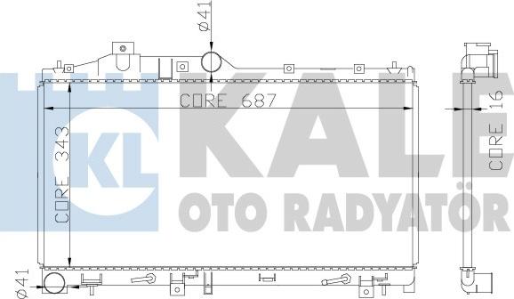 KALE OTO RADYATÖR 365000 - Радіатор, охолодження двигуна autocars.com.ua