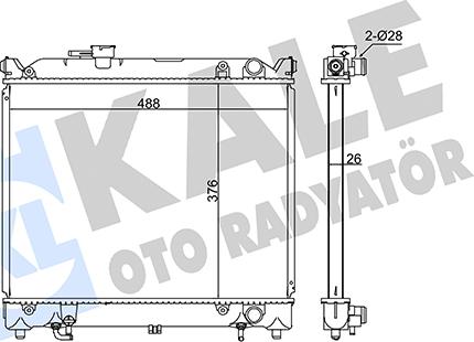 KALE OTO RADYATÖR 365300 - Радіатор, охолодження двигуна autocars.com.ua