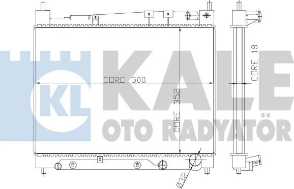 KALE OTO RADYATÖR 366000 - Радіатор, охолодження двигуна autocars.com.ua