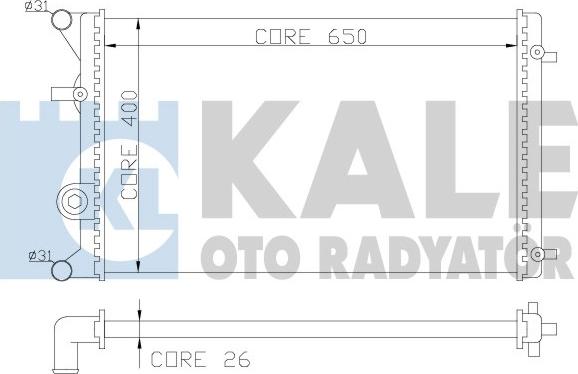 KALE OTO RADYATÖR 366400 - Радіатор, охолодження двигуна autocars.com.ua