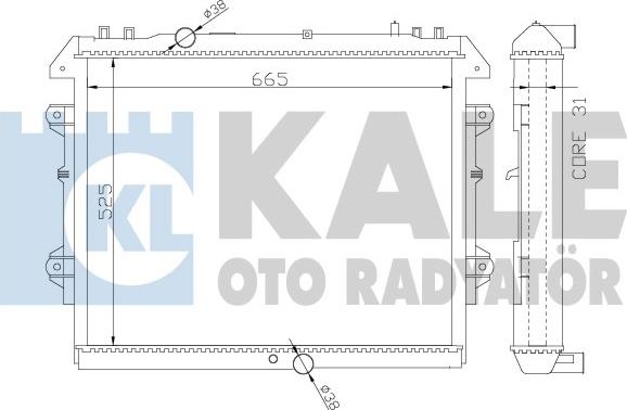 KALE OTO RADYATÖR 366500 - Радіатор, охолодження двигуна autocars.com.ua