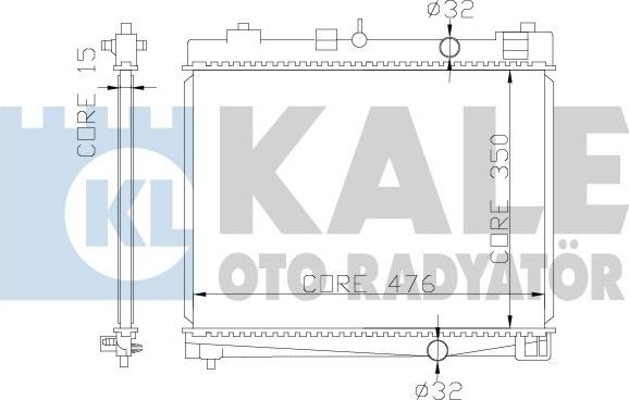 KALE OTO RADYATÖR 367000 - Радіатор, охолодження двигуна autocars.com.ua