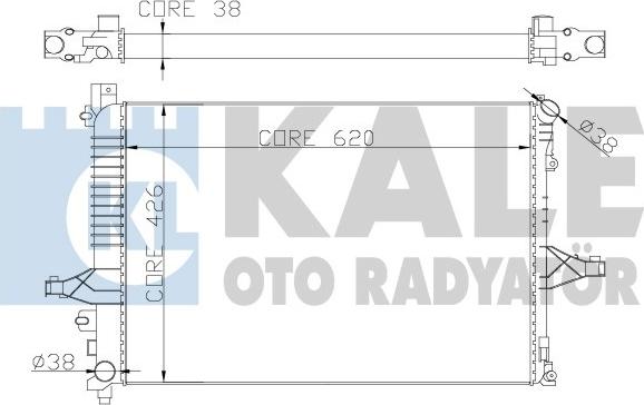 KALE OTO RADYATÖR 367200 - Радіатор, охолодження двигуна autocars.com.ua