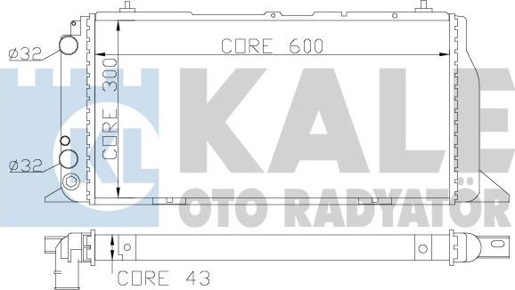 KALE OTO RADYATÖR 367300 - Радіатор, охолодження двигуна autocars.com.ua