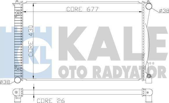 KALE OTO RADYATÖR 367500 - Радиатор охлаждения Audi A4. A6 - Skoda Superb I - Volkswagen Passat Radiator 3 autocars.com.ua