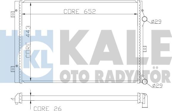 KALE OTO RADYATÖR 367600 - Радіатор, охолодження двигуна autocars.com.ua