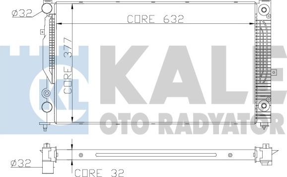 KALE OTO RADYATÖR 368000 - Радіатор, охолодження двигуна autocars.com.ua