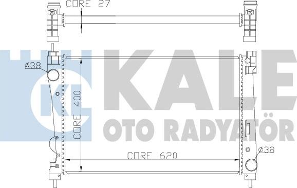 KALE OTO RADYATÖR 368600 - Радіатор, охолодження двигуна autocars.com.ua