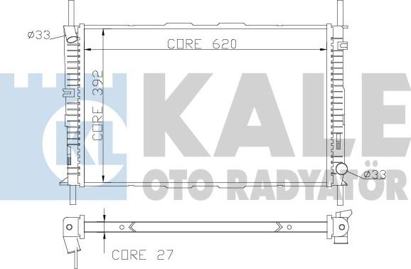 KALE OTO RADYATÖR 368700 - Радіатор, охолодження двигуна autocars.com.ua