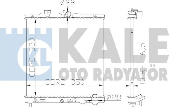 KALE OTO RADYATÖR 368900 - Радіатор, охолодження двигуна autocars.com.ua