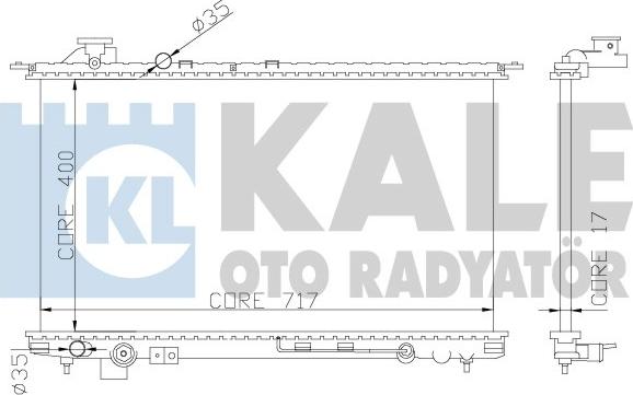 KALE OTO RADYATÖR 369300 - Радіатор, охолодження двигуна autocars.com.ua