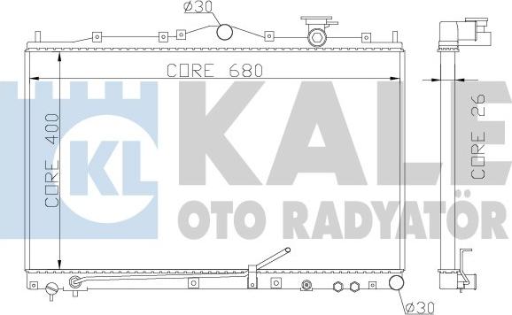 KALE OTO RADYATÖR 369400 - Радіатор, охолодження двигуна autocars.com.ua