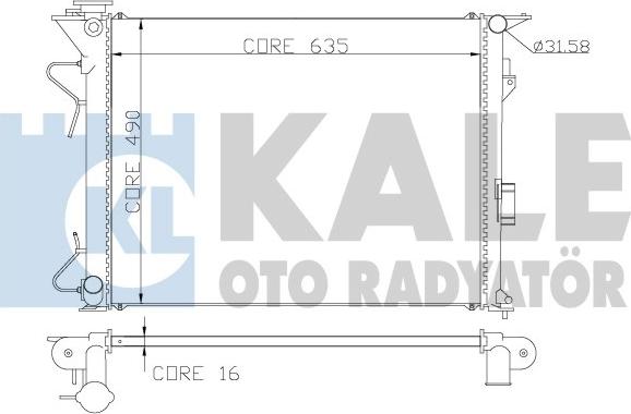 KALE OTO RADYATÖR 369800 - Радіатор, охолодження двигуна autocars.com.ua