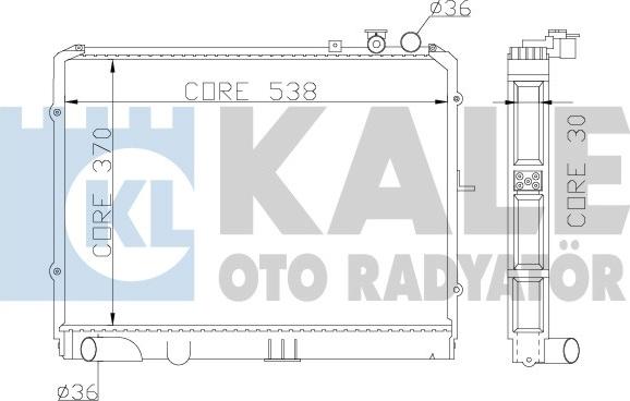 KALE OTO RADYATÖR 369900 - Радіатор, охолодження двигуна autocars.com.ua