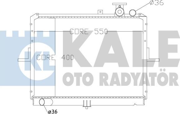 KALE OTO RADYATÖR 370000 - Радіатор, охолодження двигуна autocars.com.ua