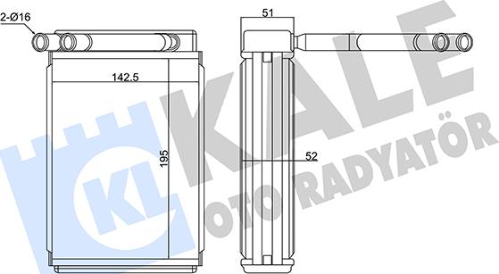 KALE OTO RADYATÖR 370575 - Теплообмінник, опалення салону autocars.com.ua