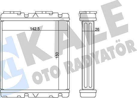 KALE OTO RADYATÖR 370595 - Теплообмінник, опалення салону autocars.com.ua