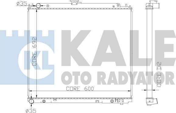 KALE OTO RADYATÖR 370600 - Радіатор, охолодження двигуна autocars.com.ua