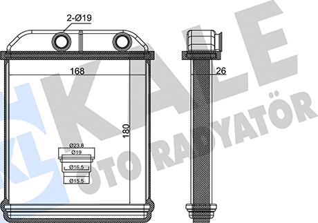 KALE OTO RADYATÖR 370615 - Теплообмінник, опалення салону autocars.com.ua