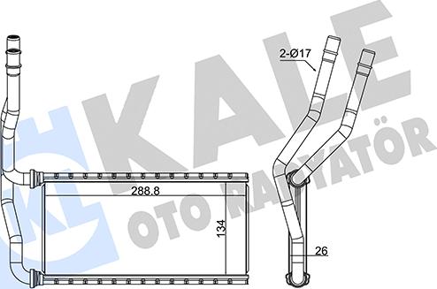 KALE OTO RADYATÖR 370645 - Теплообмінник, опалення салону autocars.com.ua