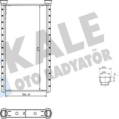 KALE OTO RADYATÖR 370680 - Теплообмінник, опалення салону autocars.com.ua