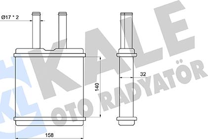 KALE OTO RADYATÖR 370685 - Теплообмінник, опалення салону autocars.com.ua
