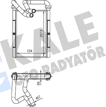 KALE OTO RADYATÖR 370695 - Теплообмінник, опалення салону autocars.com.ua