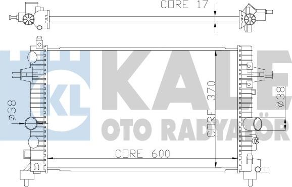 KALE OTO RADYATÖR 371200 - Радіатор, охолодження двигуна autocars.com.ua