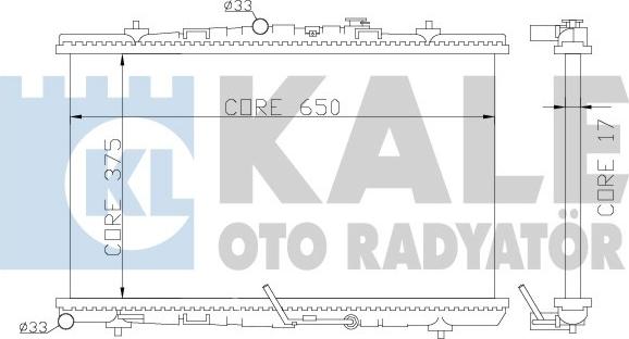 KALE OTO RADYATÖR 371300 - Радіатор, охолодження двигуна autocars.com.ua