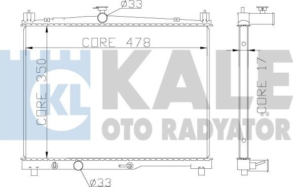 KALE OTO RADYATÖR 371700 - Радіатор, охолодження двигуна autocars.com.ua