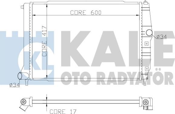 KALE OTO RADYATÖR 372200 - Радіатор, охолодження двигуна autocars.com.ua