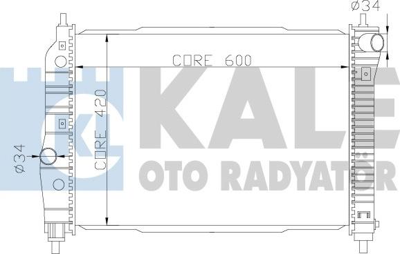 KALE OTO RADYATÖR 372300 - Радіатор, охолодження двигуна autocars.com.ua