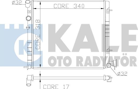 KALE OTO RADYATÖR 372500 - Радіатор, охолодження двигуна autocars.com.ua