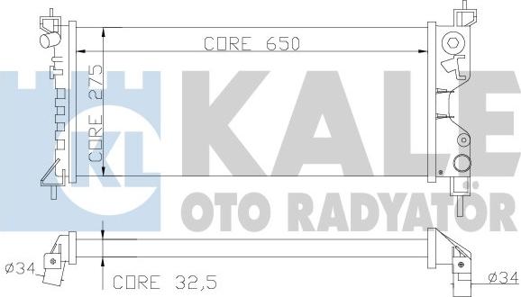 KALE OTO RADYATÖR 372600 - Радіатор, охолодження двигуна autocars.com.ua