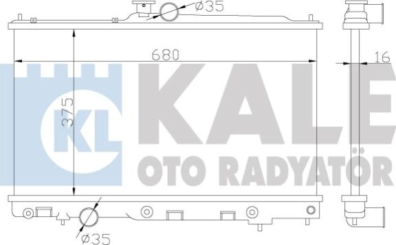 KALE OTO RADYATÖR 374000 - Радіатор, охолодження двигуна autocars.com.ua