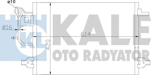 KALE OTO RADYATÖR 375600 - Конденсатор, кондиціонер autocars.com.ua