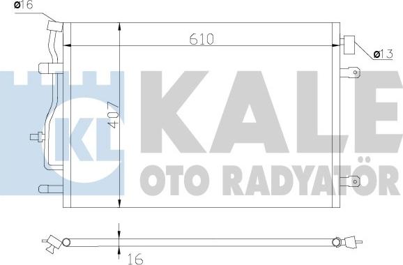 KALE OTO RADYATÖR 375700 - Конденсатор, кондиціонер autocars.com.ua