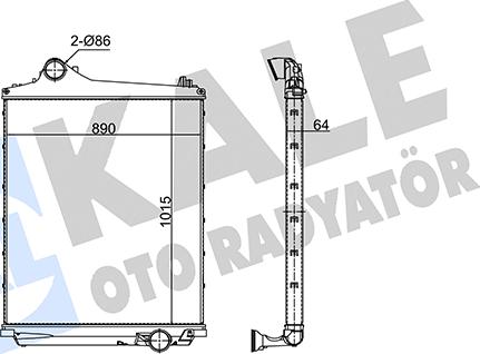 KALE OTO RADYATÖR 375775 - Интеркулер autocars.com.ua