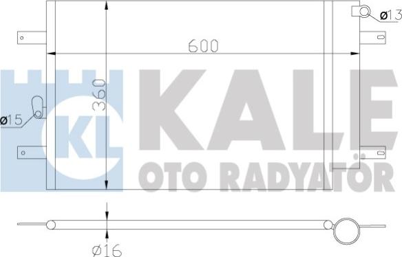 KALE OTO RADYATÖR 375900 - Конденсатор, кондиціонер autocars.com.ua